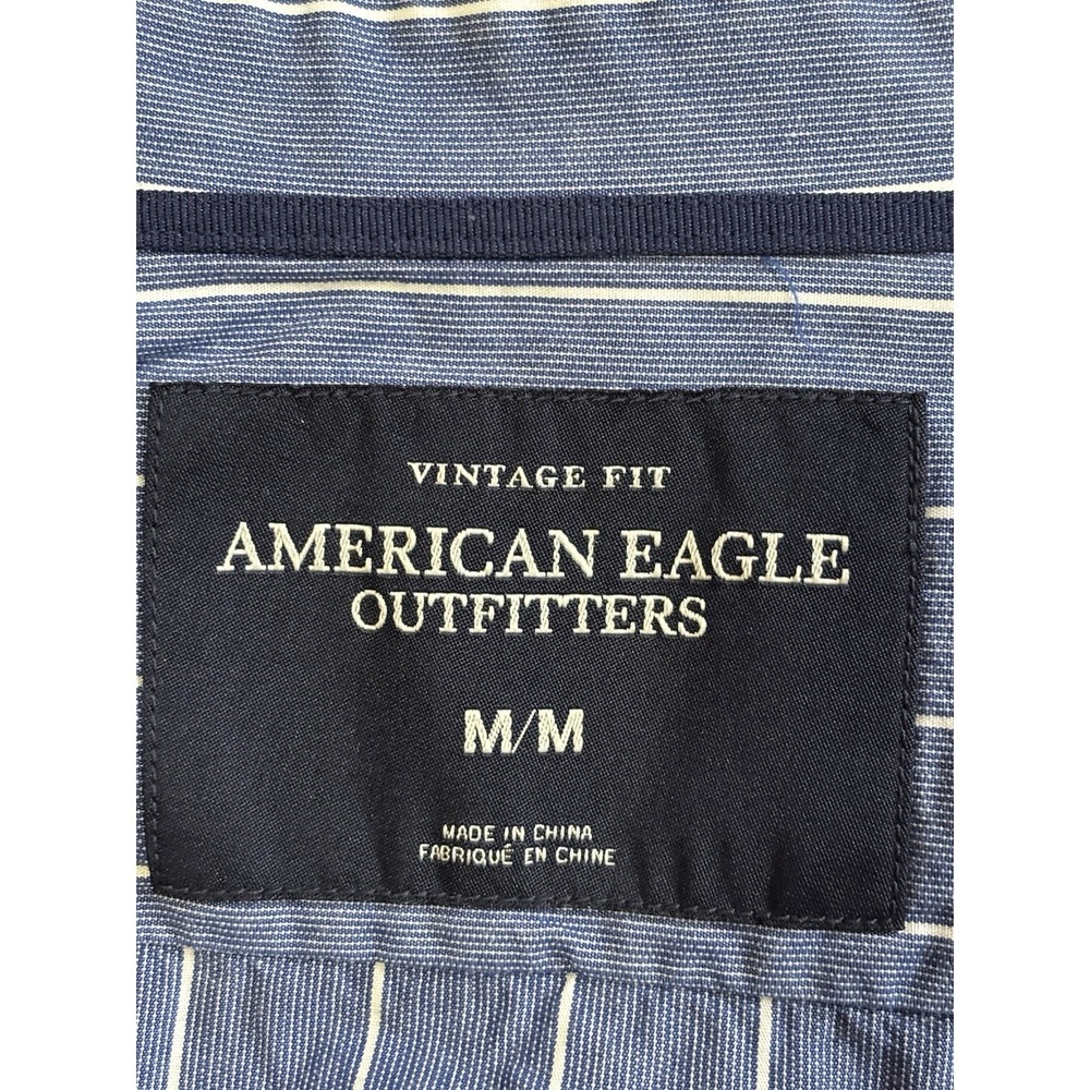 American Eagle Striped Button-Down Shirt - Vintage Fit Medium - Picture 4 of 7
